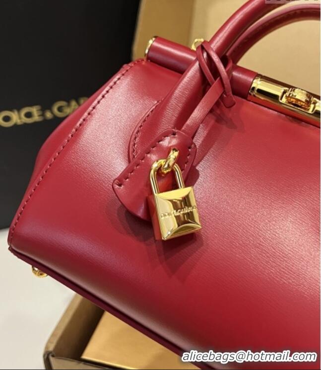 Grade Discount Dolce&Gabbana Marlene Day Mini Handbag in Palmated Calfskin D1706 Red 2025