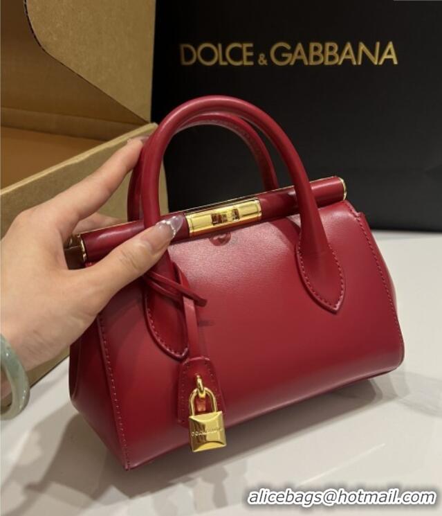 Grade Discount Dolce&Gabbana Marlene Day Mini Handbag in Palmated Calfskin D1706 Red 2025