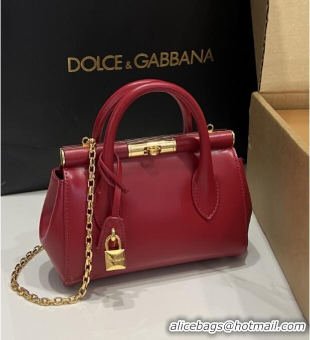 Grade Discount Dolce&Gabbana Marlene Day Mini Handbag in Palmated Calfskin D1706 Red 2025