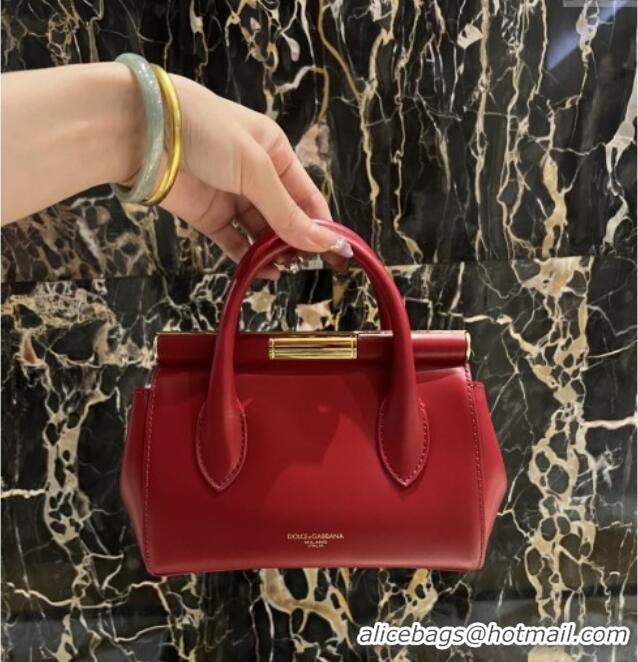 Grade Discount Dolce&Gabbana Marlene Day Mini Handbag in Palmated Calfskin D1706 Red 2025
