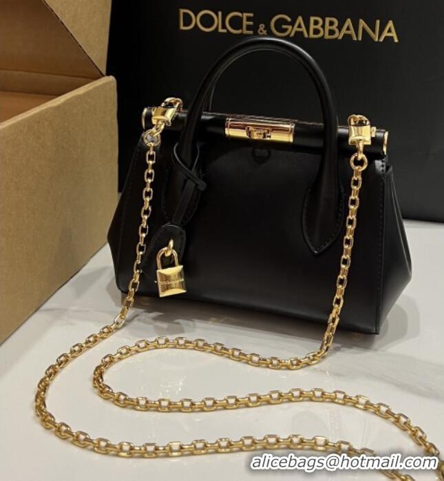 Well Crafted Dolce&Gabbana Marlene Day Mini Handbag in Palmated Calfskin D1706 Black 2025