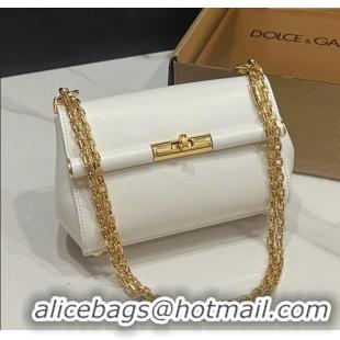 Famous Brand Dolce&Gabbana Marlene Shoulder Bag in Calfskin D1707 White 2025