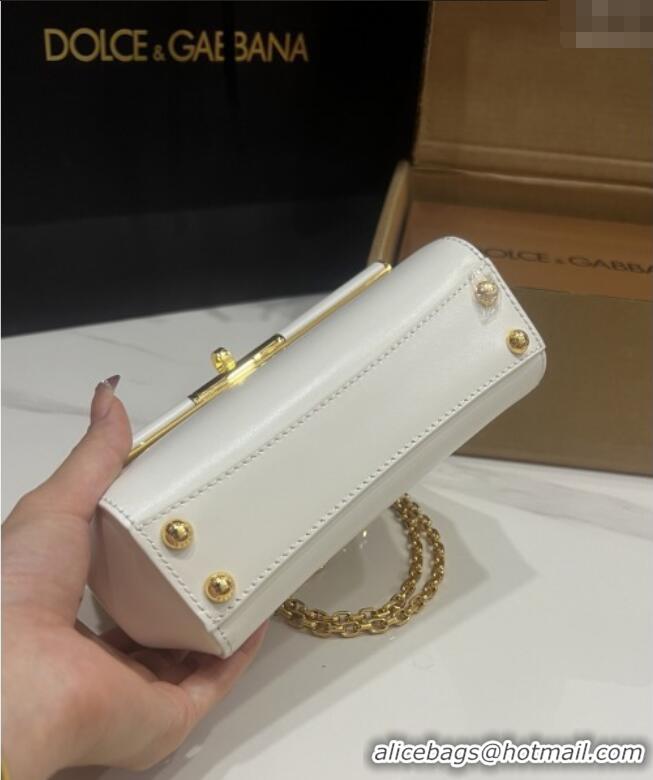 Famous Brand Dolce&Gabbana Marlene Shoulder Bag in Calfskin D1707 White 2025