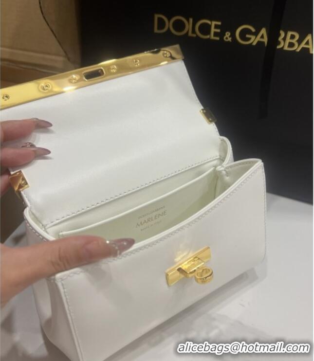 Famous Brand Dolce&Gabbana Marlene Shoulder Bag in Calfskin D1707 White 2025