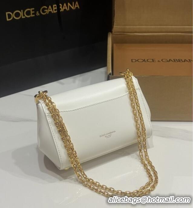 Famous Brand Dolce&Gabbana Marlene Shoulder Bag in Calfskin D1707 White 2025