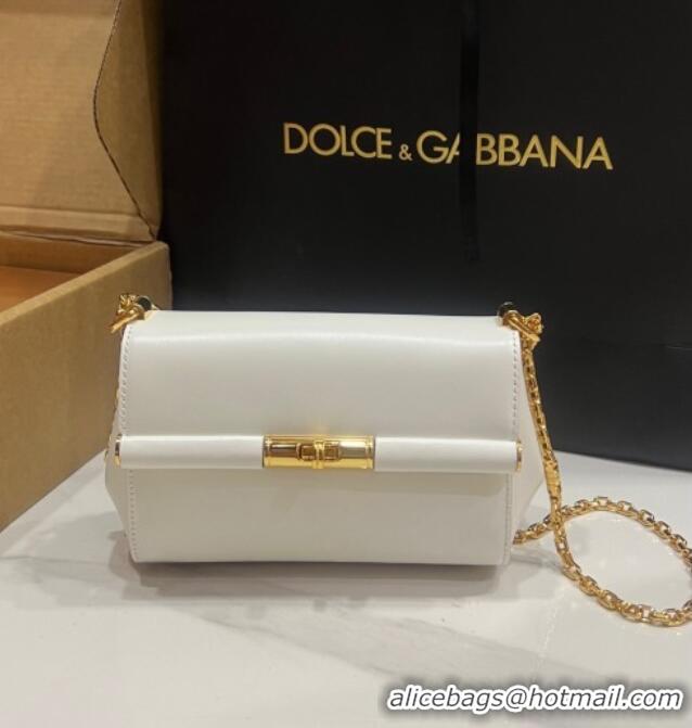 Famous Brand Dolce&Gabbana Marlene Shoulder Bag in Calfskin D1707 White 2025