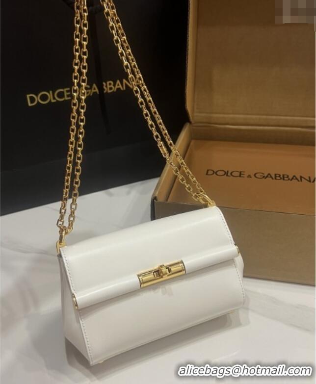 Famous Brand Dolce&Gabbana Marlene Shoulder Bag in Calfskin D1707 White 2025