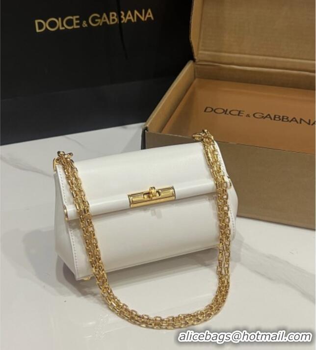 Famous Brand Dolce&Gabbana Marlene Shoulder Bag in Calfskin D1707 White 2025
