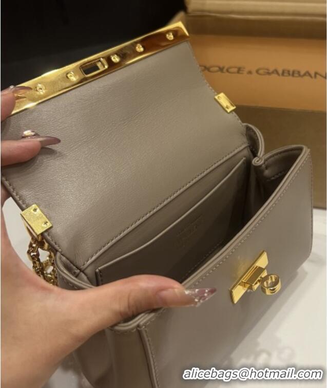 Shop Discount Dolce&Gabbana Marlene Shoulder Bag in Calfskin D1707 Grey 2025