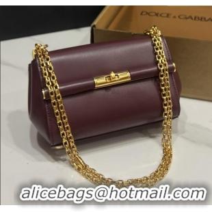 Sale Discount Dolce&Gabbana Marlene Shoulder Bag in Calfskin D1707 Burgundy 2025