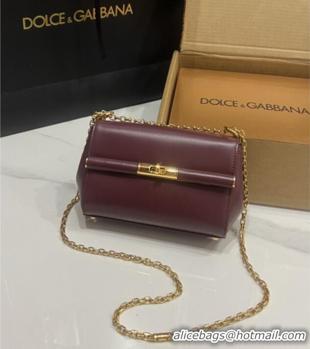 Sale Discount Dolce&Gabbana Marlene Shoulder Bag in Calfskin D1707 Burgundy 2025