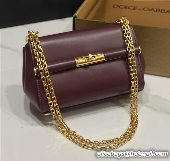 Sale Discount Dolce&Gabbana Marlene Shoulder Bag in Calfskin D1707 Burgundy 2025