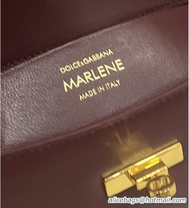 Sale Discount Dolce&Gabbana Marlene Shoulder Bag in Calfskin D1707 Burgundy 2025