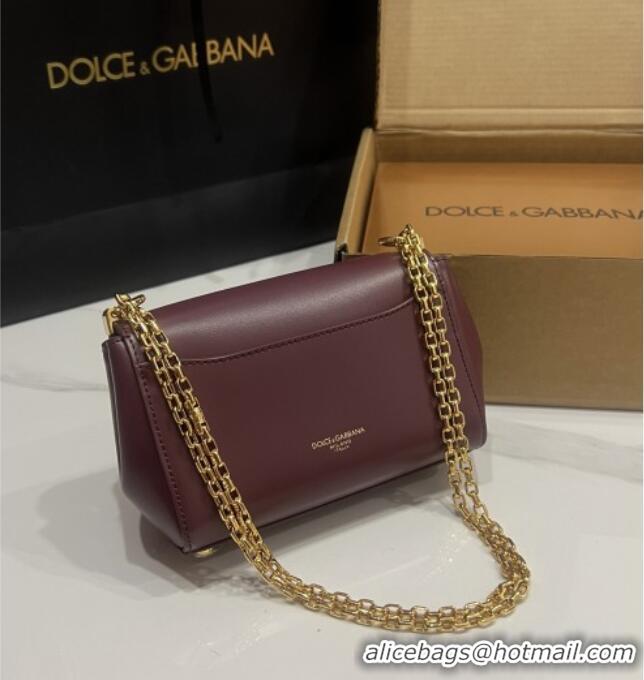 Sale Discount Dolce&Gabbana Marlene Shoulder Bag in Calfskin D1707 Burgundy 2025