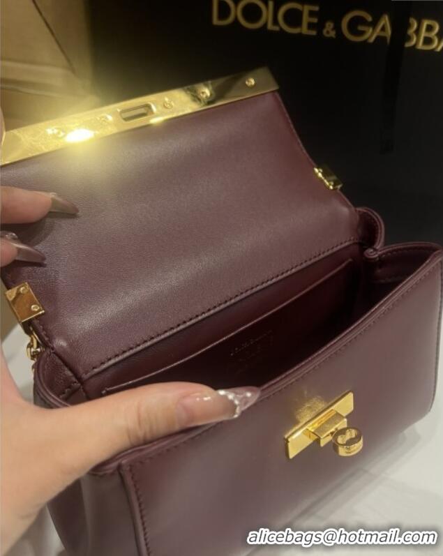 Sale Discount Dolce&Gabbana Marlene Shoulder Bag in Calfskin D1707 Burgundy 2025