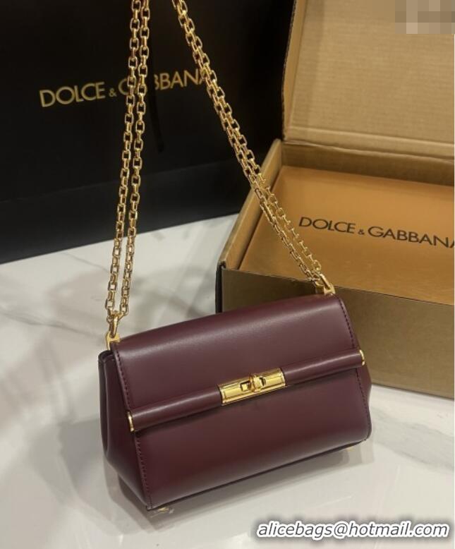 Sale Discount Dolce&Gabbana Marlene Shoulder Bag in Calfskin D1707 Burgundy 2025