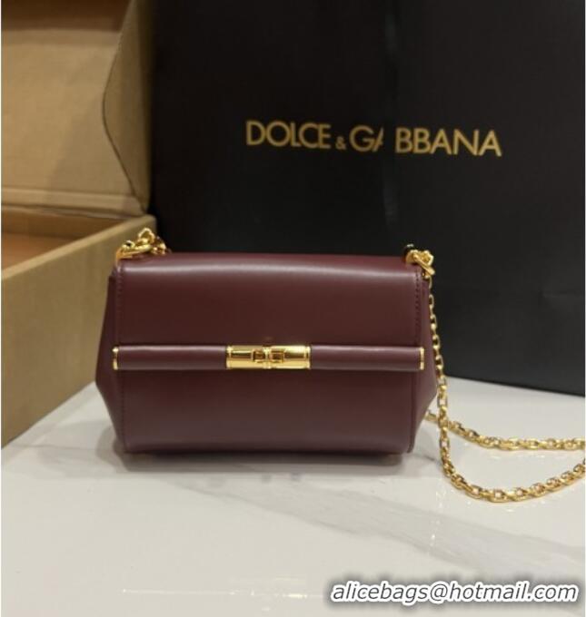Sale Discount Dolce&Gabbana Marlene Shoulder Bag in Calfskin D1707 Burgundy 2025
