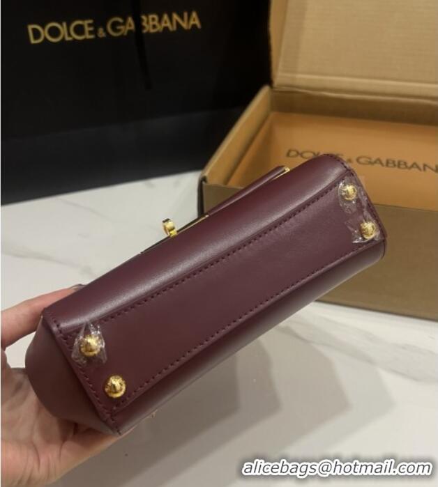 Sale Discount Dolce&Gabbana Marlene Shoulder Bag in Calfskin D1707 Burgundy 2025