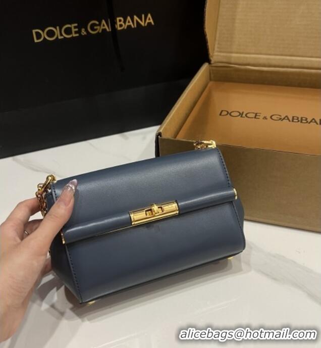 Best Price Dolce&Gabbana Marlene Shoulder Bag in Calfskin D1707 Deep Blue 2025