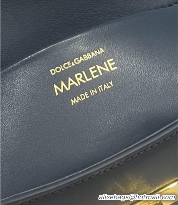 Best Price Dolce&Gabbana Marlene Shoulder Bag in Calfskin D1707 Deep Blue 2025