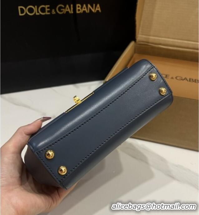 Best Price Dolce&Gabbana Marlene Shoulder Bag in Calfskin D1707 Deep Blue 2025