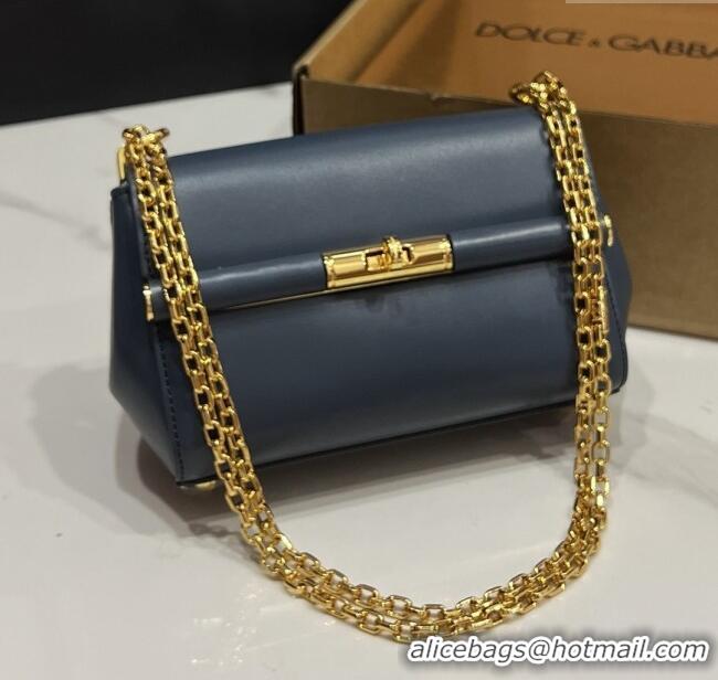 Best Price Dolce&Gabbana Marlene Shoulder Bag in Calfskin D1707 Deep Blue 2025