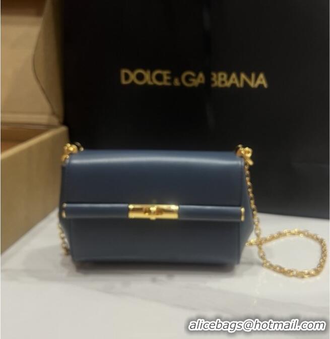 Best Price Dolce&Gabbana Marlene Shoulder Bag in Calfskin D1707 Deep Blue 2025