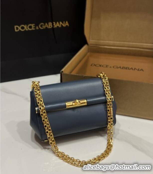 Best Price Dolce&Gabbana Marlene Shoulder Bag in Calfskin D1707 Deep Blue 2025
