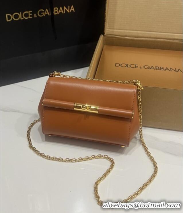 Luxury Cheap Dolce&Gabbana Marlene Shoulder Bag in Calfskin D1707 Brown 2025
