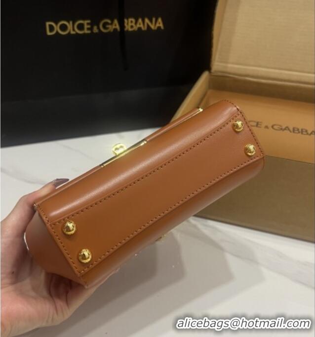 Luxury Cheap Dolce&Gabbana Marlene Shoulder Bag in Calfskin D1707 Brown 2025