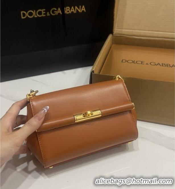 Luxury Cheap Dolce&Gabbana Marlene Shoulder Bag in Calfskin D1707 Brown 2025