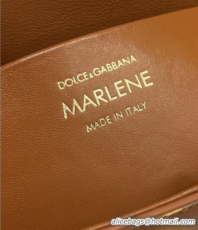 Luxury Cheap Dolce&Gabbana Marlene Shoulder Bag in Calfskin D1707 Brown 2025