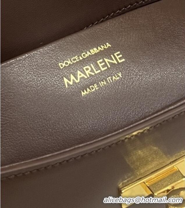 Cheap Price Dolce&Gabbana Marlene Shoulder Bag in Calfskin D1707 Dark Brown 2025
