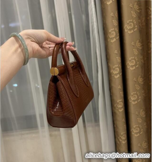 Well Crafted Dolce&Gabbana Marlene Day Mini Handbag in Lizard Pattern Calfskin D1708 Brown 2025