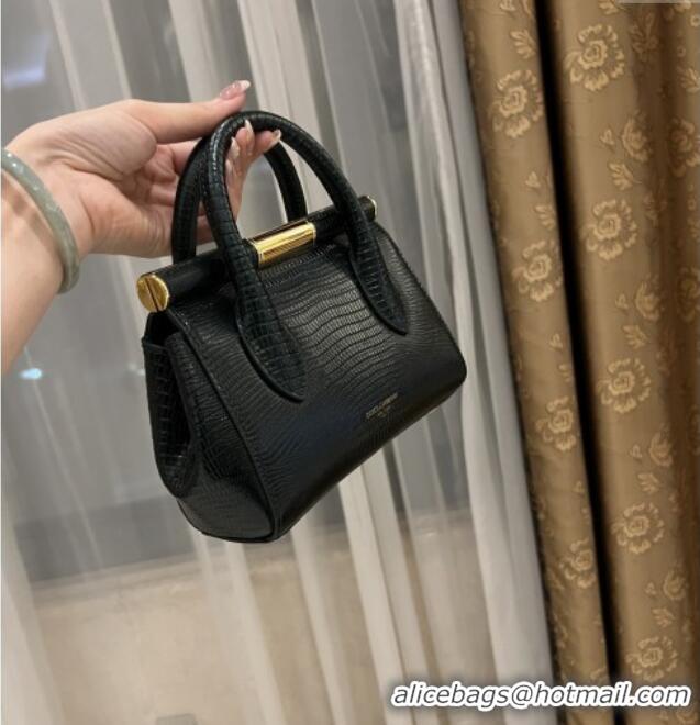 Luxury Cheap Dolce&Gabbana Marlene Day Mini Handbag in Lizard Pattern Calfskin D1708 Dark Green 2025