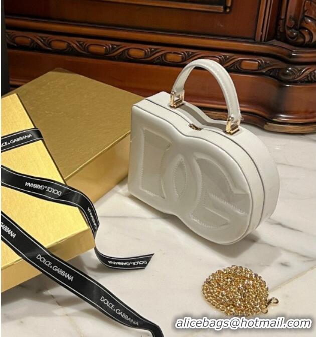 Grade Design Dolce&Gabbana Box Bag in Patent Calfskin D1709 White 2025
