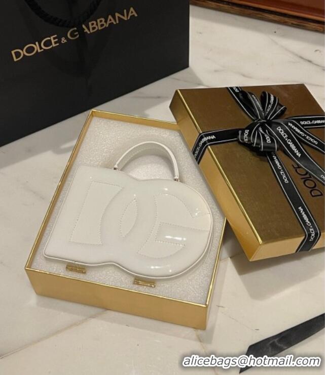Grade Design Dolce&Gabbana Box Bag in Patent Calfskin D1709 White 2025
