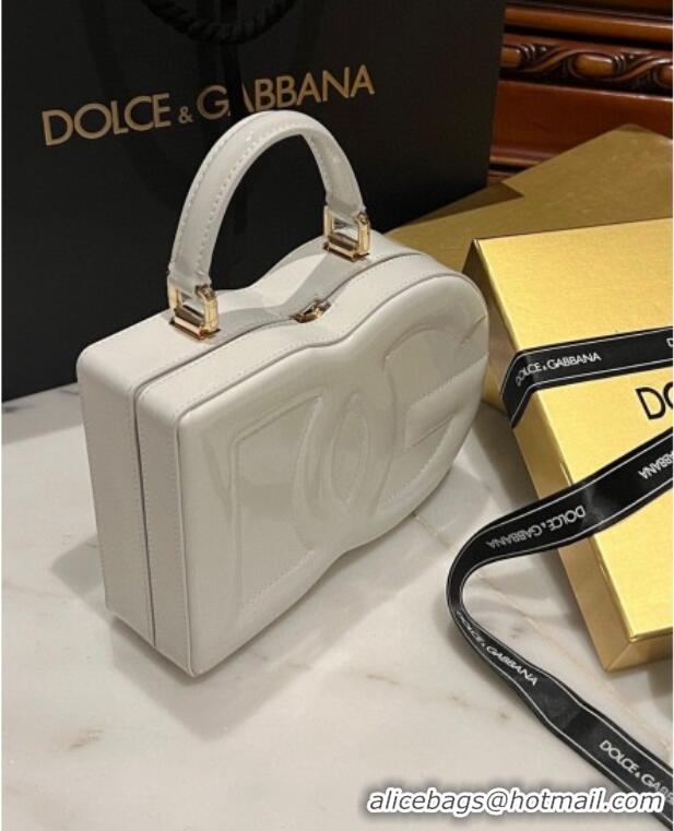 Grade Design Dolce&Gabbana Box Bag in Patent Calfskin D1709 White 2025