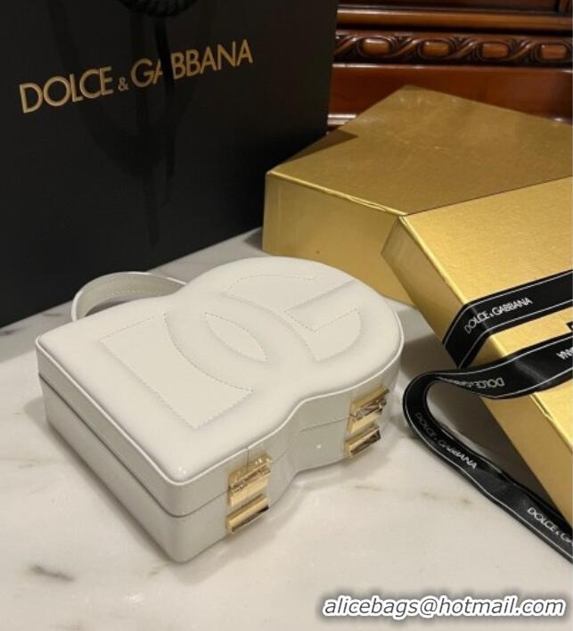 Grade Design Dolce&Gabbana Box Bag in Patent Calfskin D1709 White 2025
