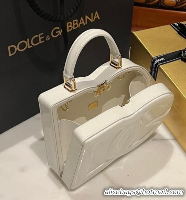 Grade Design Dolce&Gabbana Box Bag in Patent Calfskin D1709 White 2025