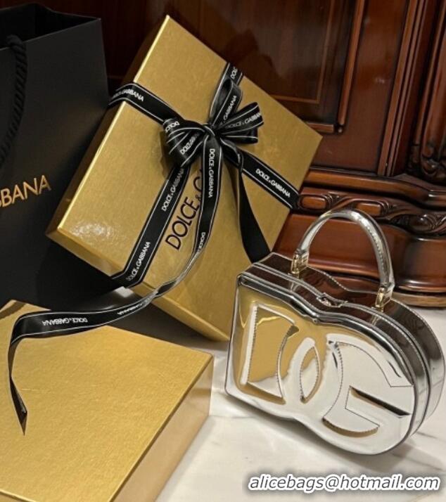 Top Grade Dolce&Gabbana Box Bag in Patent Calfskin D1709 Silver 2025
