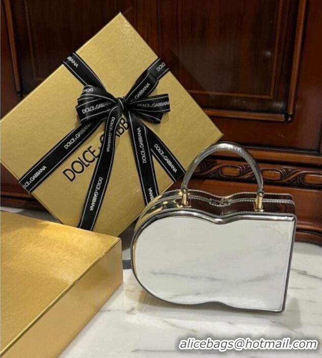 Top Grade Dolce&Gabbana Box Bag in Patent Calfskin D1709 Silver 2025