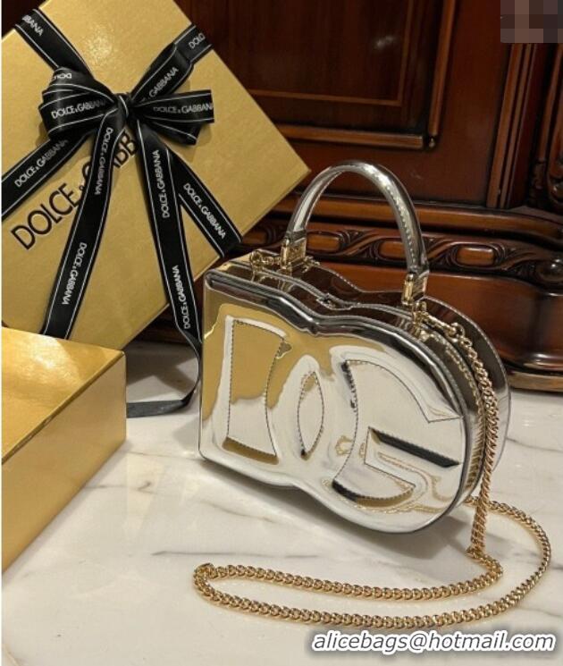 Top Grade Dolce&Gabbana Box Bag in Patent Calfskin D1709 Silver 2025