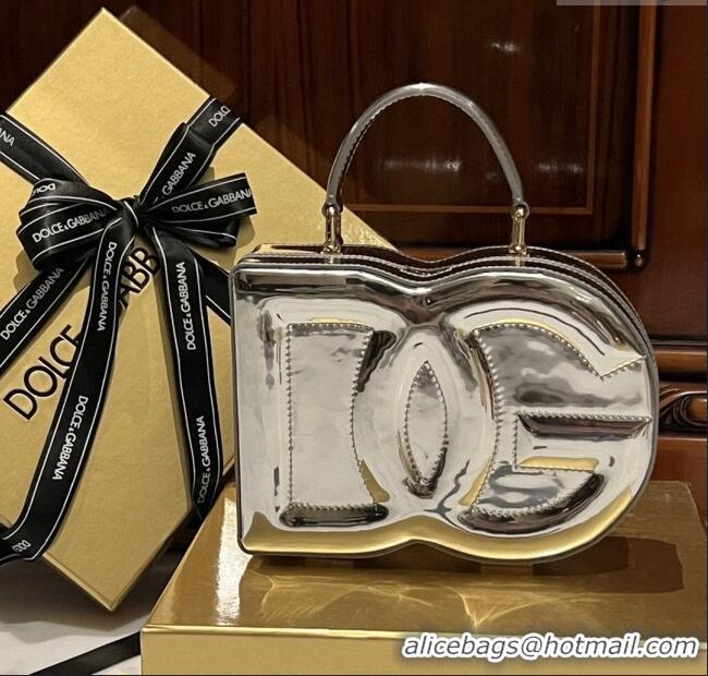 Top Grade Dolce&Gabbana Box Bag in Patent Calfskin D1709 Silver 2025
