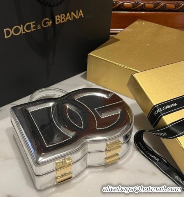 Top Grade Dolce&Gabbana Box Bag in Patent Calfskin D1709 Silver 2025