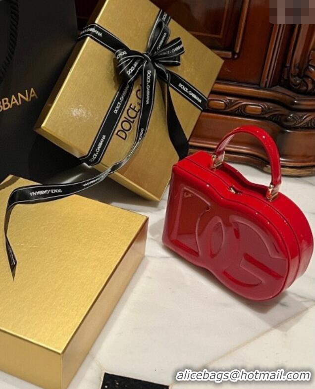 Market Sells Dolce&Gabbana Box Bag in Patent Calfskin D1709 Red 2025