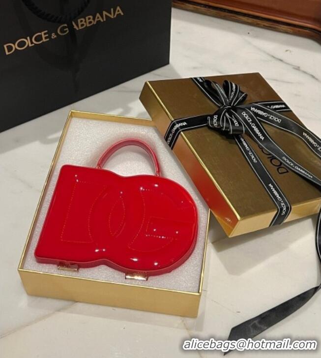 Market Sells Dolce&Gabbana Box Bag in Patent Calfskin D1709 Red 2025