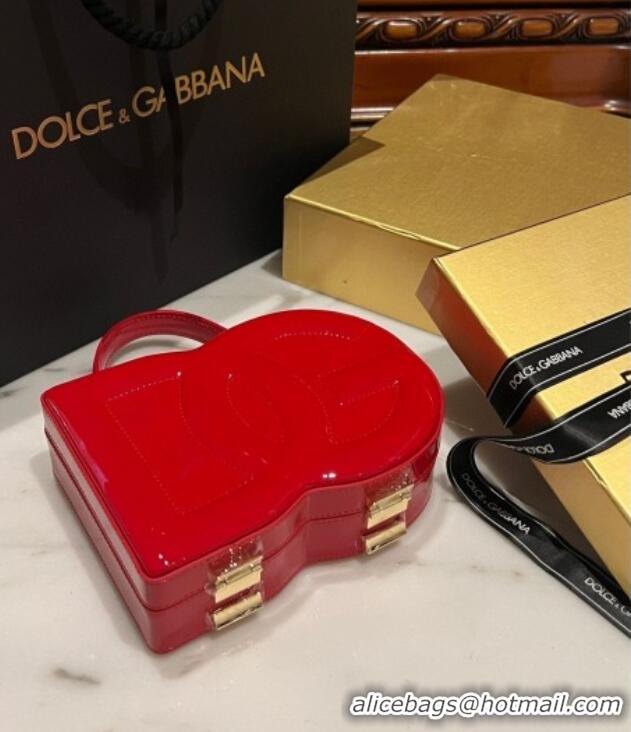 Market Sells Dolce&Gabbana Box Bag in Patent Calfskin D1709 Red 2025