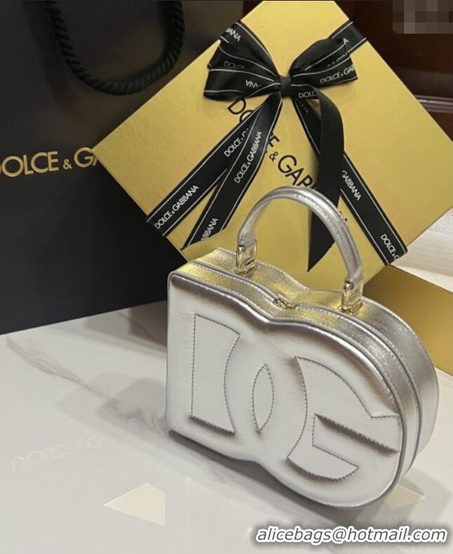 Best Discount Dolce&Gabbana Box Bag in Smooth Calfskin D1708 Silver 2025