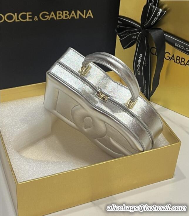 Best Discount Dolce&Gabbana Box Bag in Smooth Calfskin D1708 Silver 2025